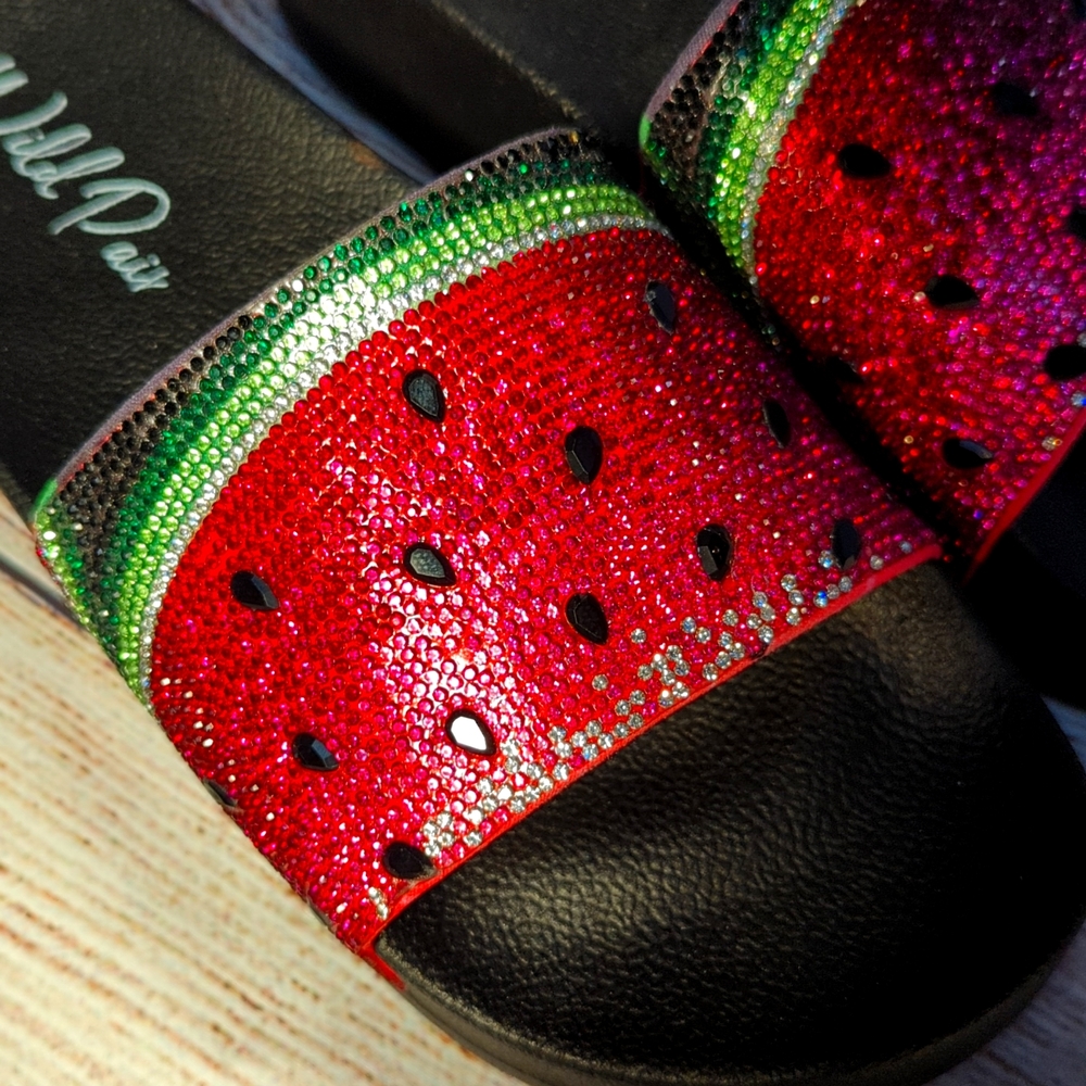 Wild Pair Watermelon Slides Sz 8.5